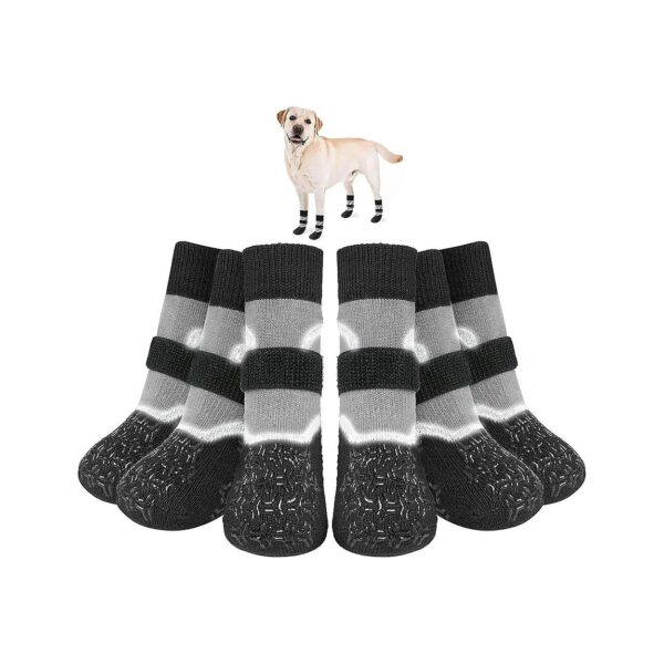 Grippy and Reflective Dog Socks for Senior Dogs and Hardwood Floors