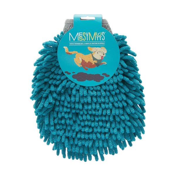 Grooming Mitt for Dogs with Chenille Microfiber Material