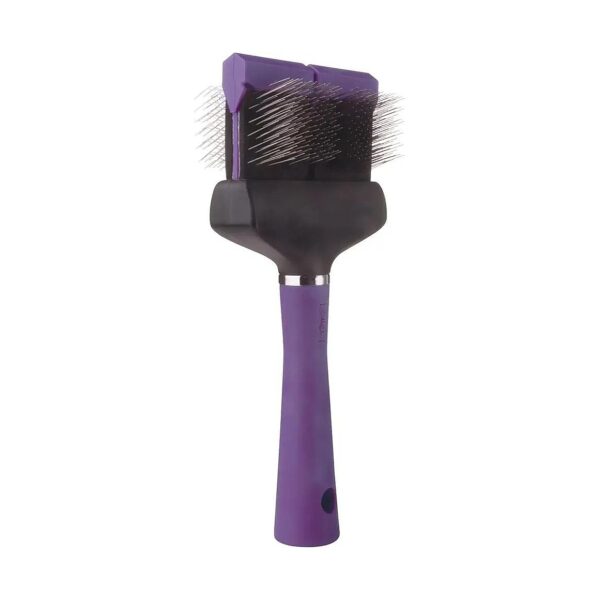 Grooming Tool for Large Dogs Purple Double Sided Flexible Slicker Brush Soft and Gentle