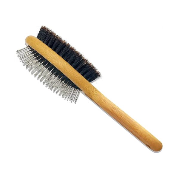 Grooming and Massaging Brush for Dogs and Cats with Boar Bristle and Nylon Bristles