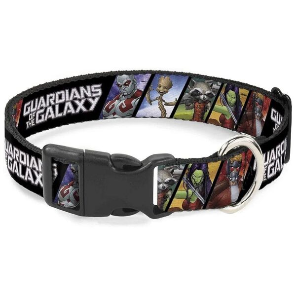 Guardians of the Galaxy Themed Dog Collar with Pose Blocks 9-15 Inches Wide