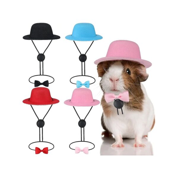 Guinea Pig Hamster Ferret Cat Rat Puppy Cosplay Accessories Kit with Hats and Bow Ties