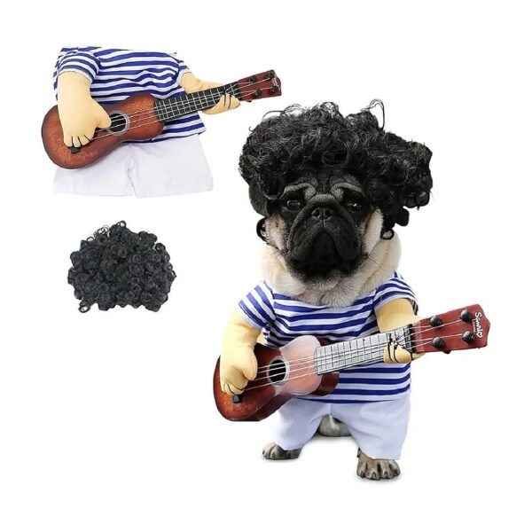 Guitar Dog Outfit for Small Medium Dogs Chihuahua Teddy Pug Halloween Christmas Costume