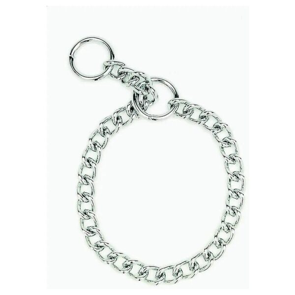 HERM SPRENGER Inspired Steel Dog Training Collar with Chrome Finish and Chain