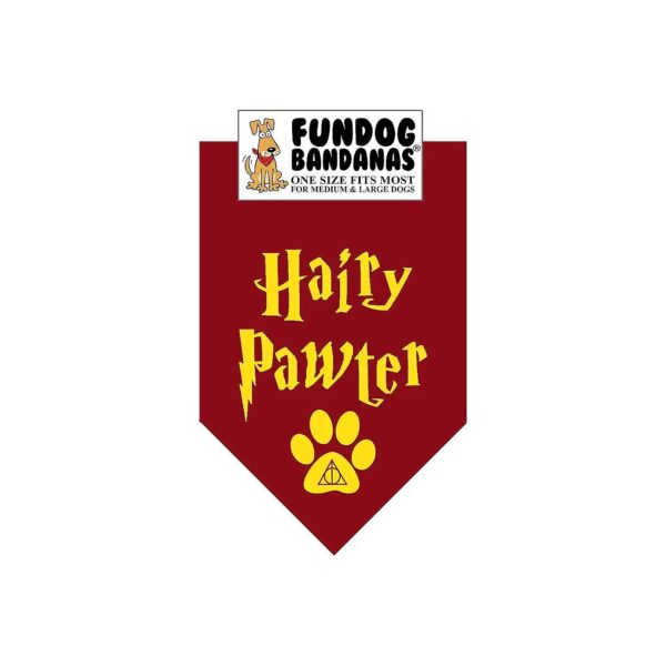 Hairy Pawter Dog Bandana for Medium to Large Breed Dogs