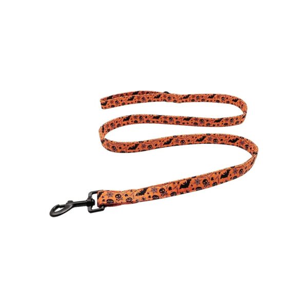 Halloween Cotton Dog Leashes with Bowtie Matching Collars in XS S M Sizes