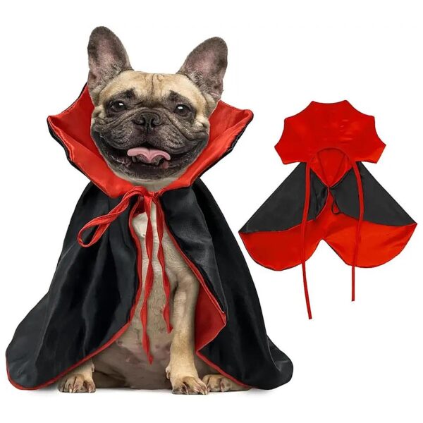 Halloween Dog Costume with Free Size Vampire Cloak for Cats