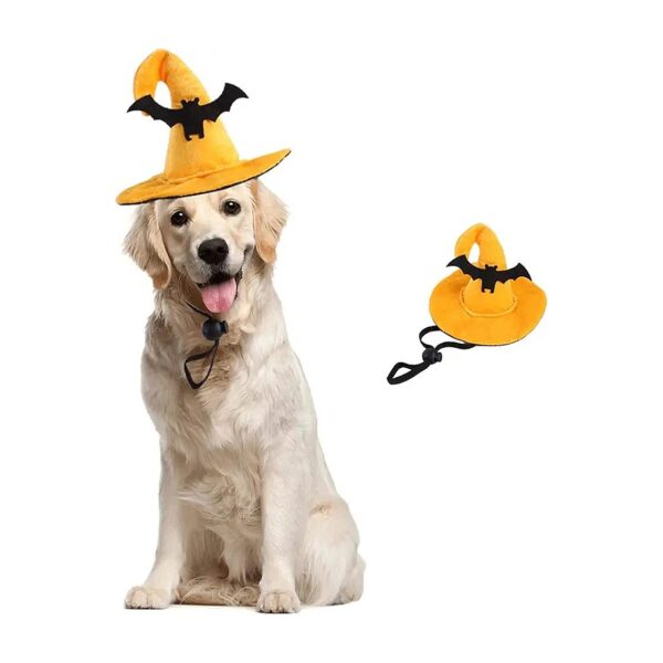 Halloween Dog Hat Adjustable Bat Headdress Soft Cloth Pet Headgear Party Supplies Costume