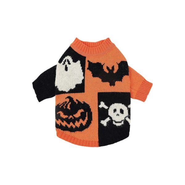 Halloween Pet Clothing for Small Dogs or Cats, Knitted, Soft, and Comfortable Sweater