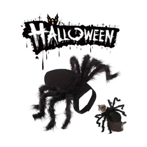 Halloween Spider Dog Costume for Small Dogs and Cats with Breathable Felt Material