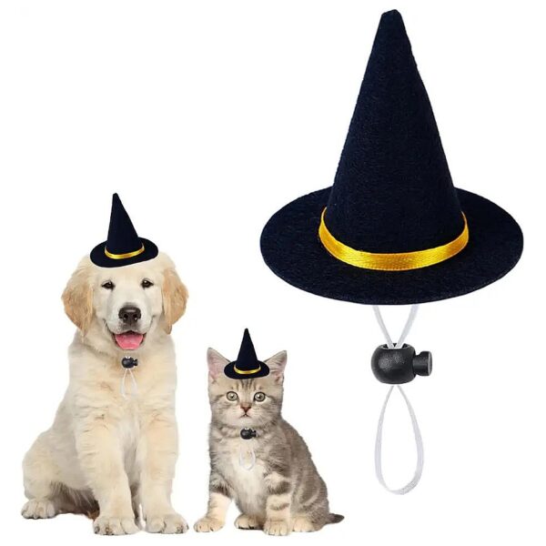 Halloween Witch Hat for Small Pets Dog Cat Puppy Pet Rabbit Hamster Accessories