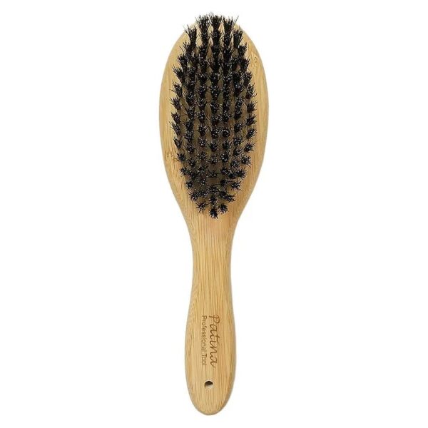 Handcrafted Japanese Design Brush for Pet Grooming with Natural Bamboo Boar Bristles