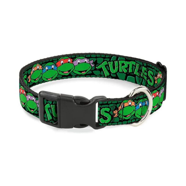 Handcrafted USA Turtles Turtle Shell Dog Collar for 7-13 inch Neck Sizes