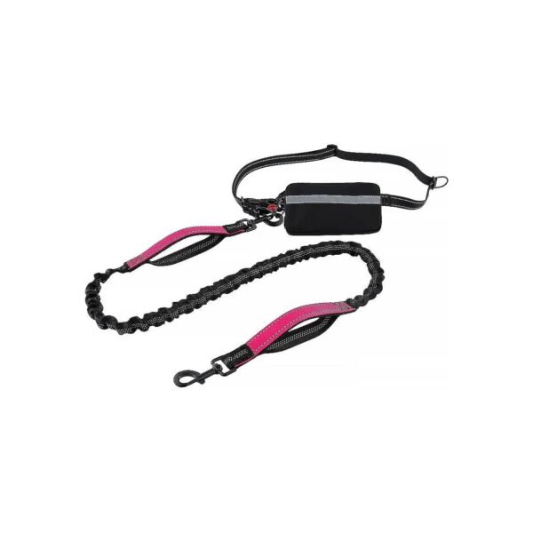 Hands Free Dog Leash with Adjustable Waist and Retractable Bungee for Jogging and Running