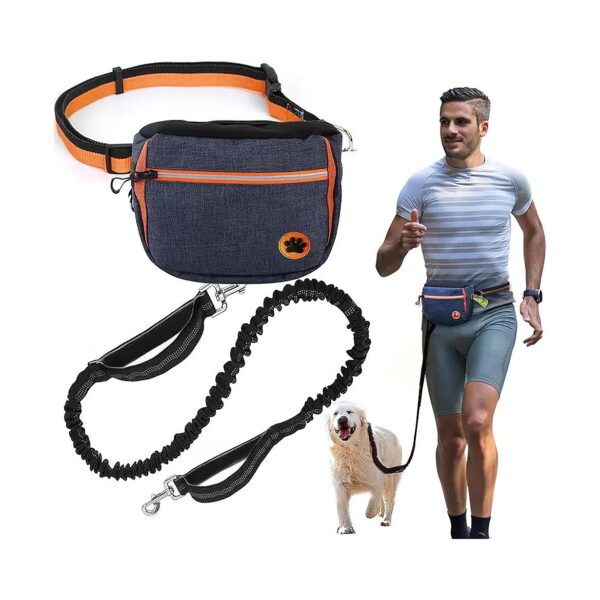 Hands Free Dog Walking Bungee Leash with Reflective Stitching for Medium & Large Dogs