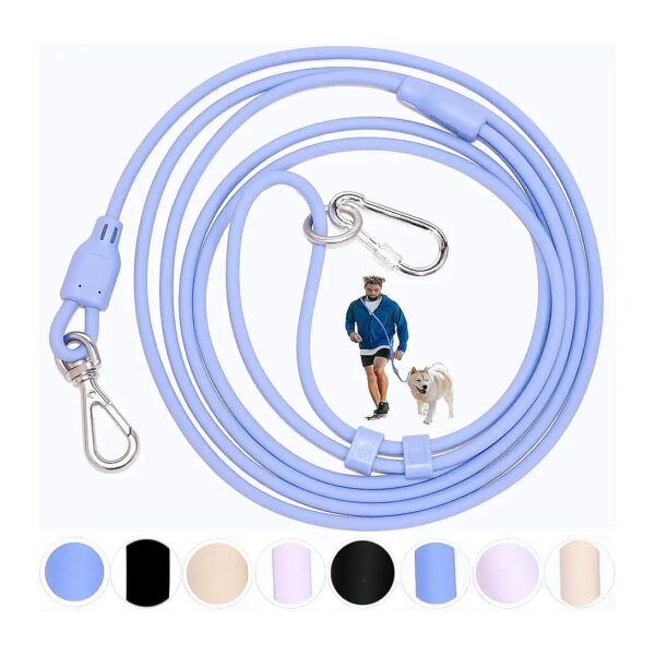 Hands-Free Adjustable Moon Blue Leash for Small Dogs 6-20lbs Running Walking