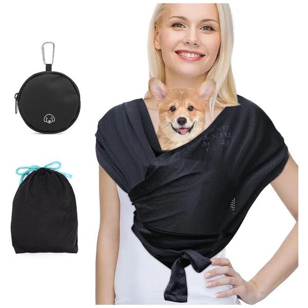 Hands-Free Dog Carrier with Double Shoulder Strap Design for Reduced Back Pain