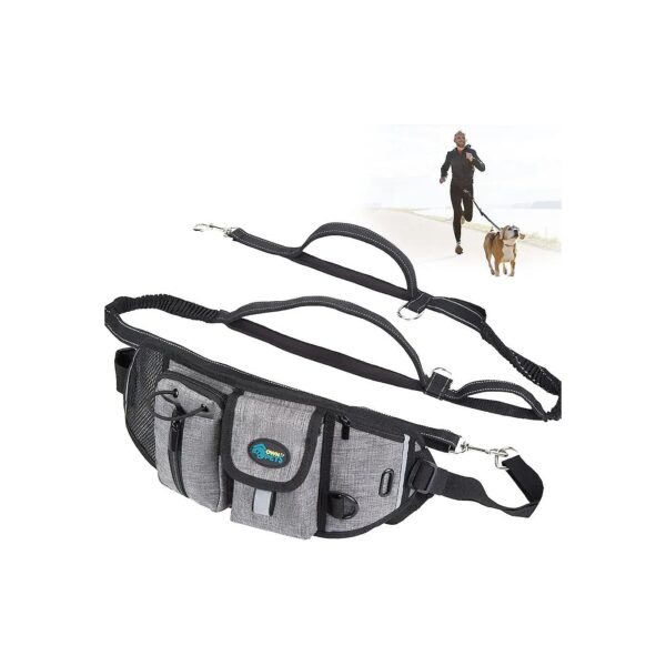 Hands-Free Dog Leash Waist Bag with Soft Padds and Zones for Comfortable Walking Running