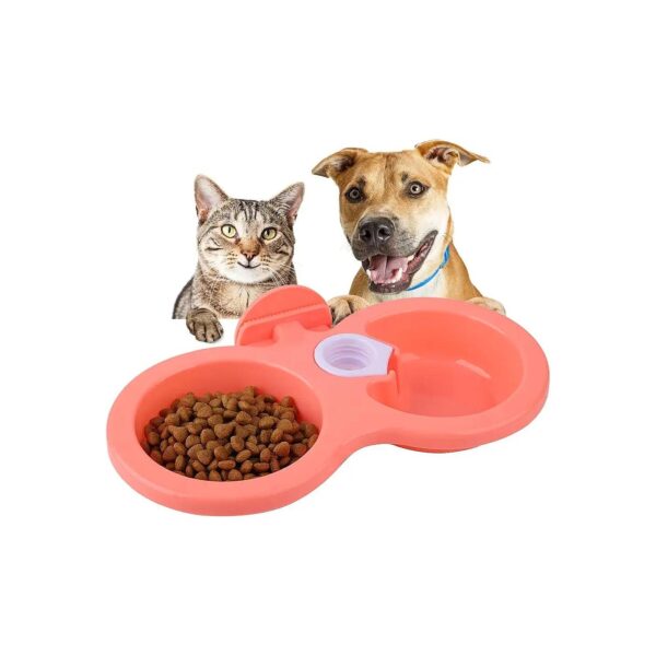 Hangable Pet Food and Water Bowl Set for Multiple Pets in Crates and Cages