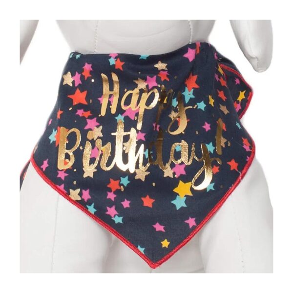 Happy Birthday Dog Bandanas - Medium to Large Breeds with Confetti Design