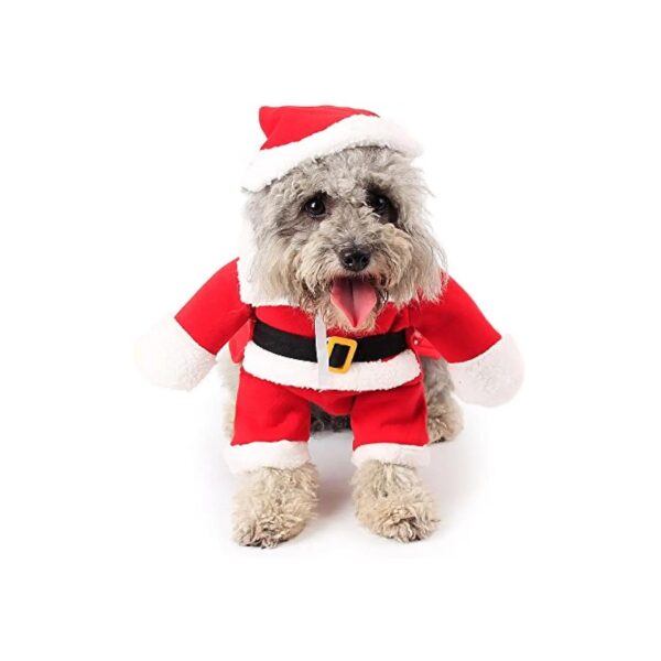 Happy Holiday Pet Clothing Santa Claus Dog and Cat Cosplay Suit Large