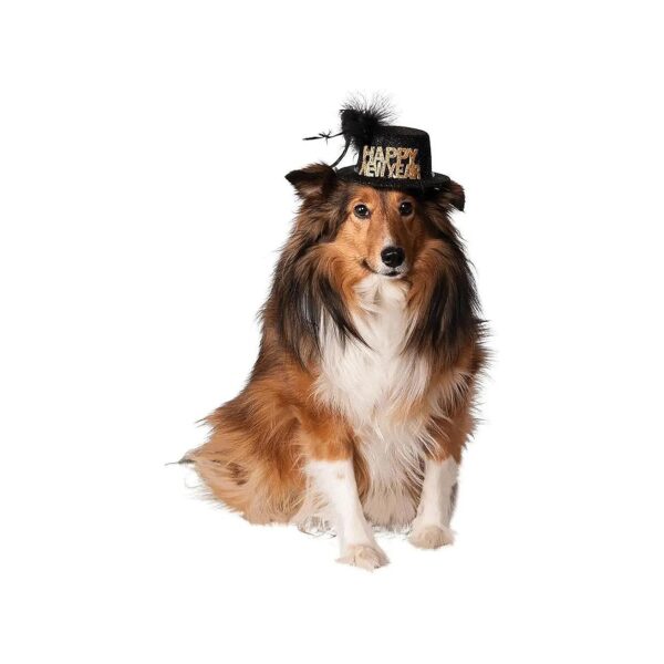 Happy New Year Pet Costume Hat for Small to Medium Breeds