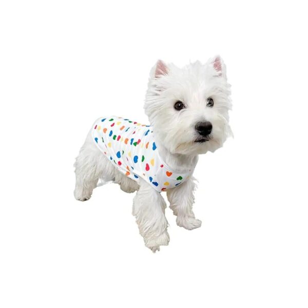 Happy Summer Pet Dog Shirt with Puppy Suspender Design XX-Large Size for 5-22lb Pets