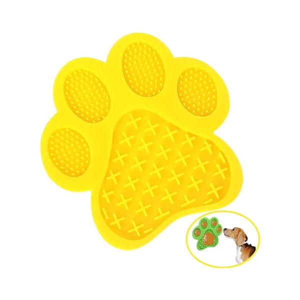 Healthy Dog Licking Peanut Butter Mat for Dog Anxiety Relief and Bath Time Easiness