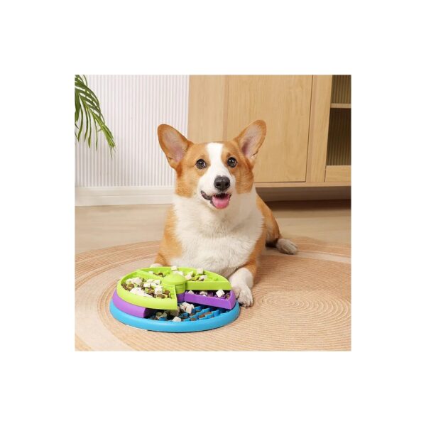 Healthy Eating and Puzzle Play for Small to Medium Size Dogs with Slow Feeder Bowl