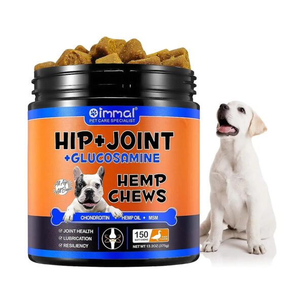 Healthy Hip and Joint Relief for Dogs with Hemp, Chondroitin, and Omega 3