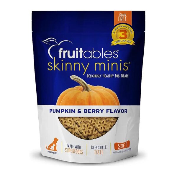 Healthy Low-Calorie Dog Treats with Pumpkin and Berry Flavor for All Life Stages