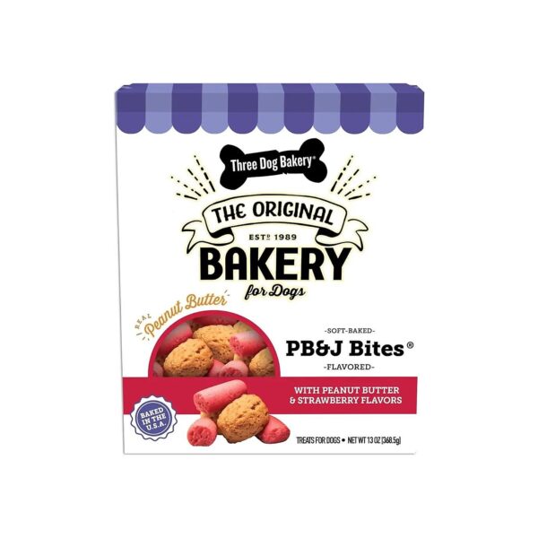 Healthy Peanut Butter and Strawberry Soft Baked Dog Treats for Active Dogs