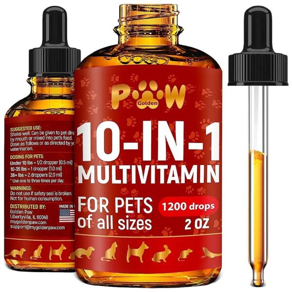 Healthy Pet Vitamins for Cats and Dogs with Vitamin C, D, B, and Folic Acid