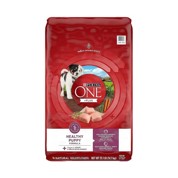 Healthy Puppy Dry Food with Added Vitamins and Minerals for Strong Muscles and Coat