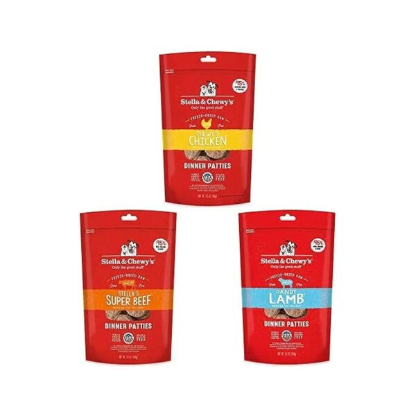 Healthy Raw Freeze Dried Dog Food Patties with Chicken Beef Lamb Organs