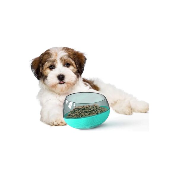 Healthy Slow Eating Dog Feeder Bowl with No Spill for Small Medium Dogs Cats Blue APF03B