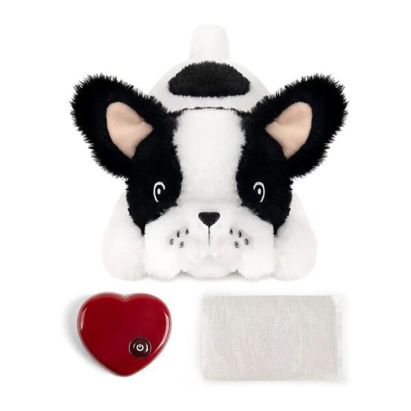 Heartbeat Puppy Toy with Warmer Bag for Puppy Separation Anxiety Relief and Pet Sleep Aid