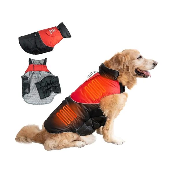 Heated Thermal Winter Coat for Dogs with Power Bank and Graphene Lining