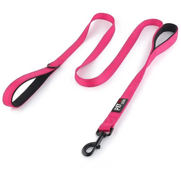 Heavy Duty 6 Foot Pink Dog Leash for Walking Medium or Large Dogs