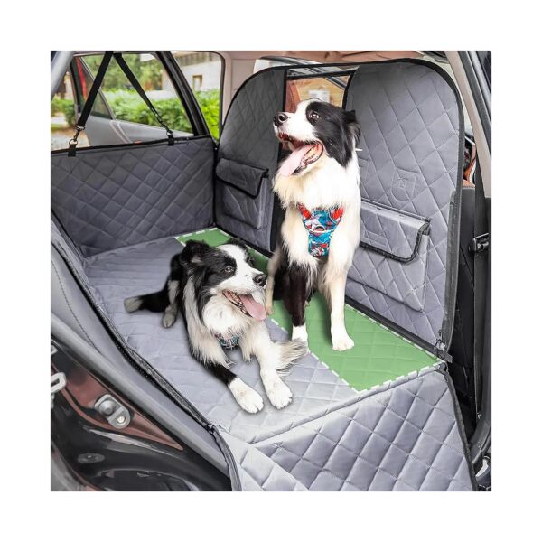 Heavy Duty Back Seat Extender for Large Dogs, Waterproof Car Hammock with Mesh Barrier