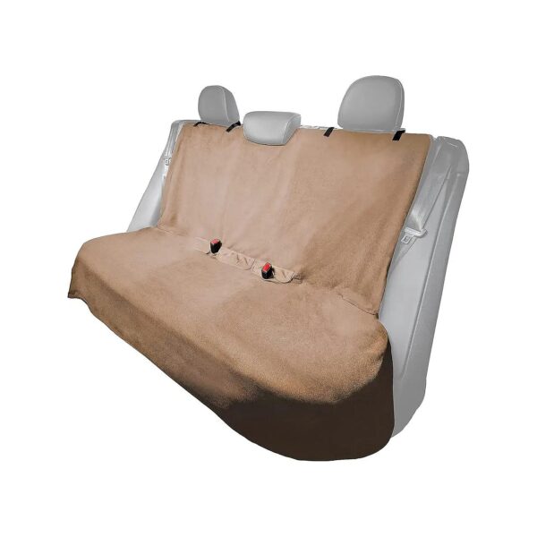 Heavy Duty Backseat Seat Protector for Sweat Food Dirt Pet Hair with Tan Car Seat Cover