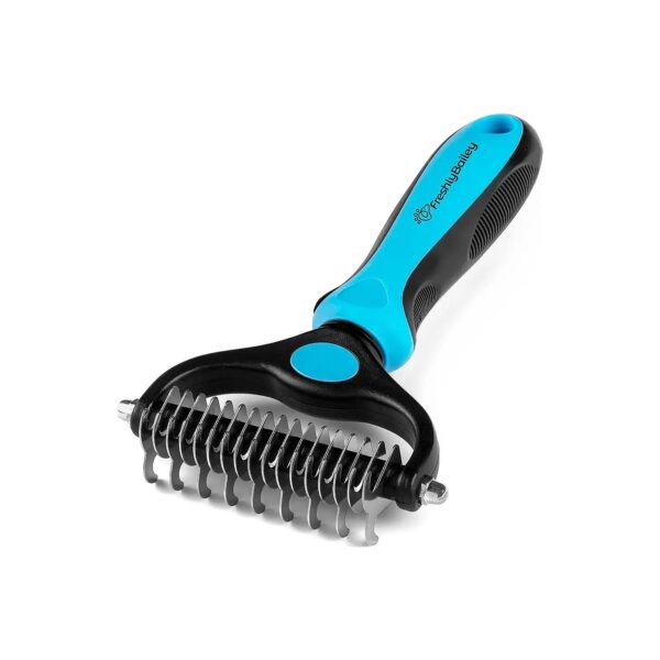 Heavy Duty Deshedding Brush Removes Undercoat and Loose Hairs in Dogs and Cats