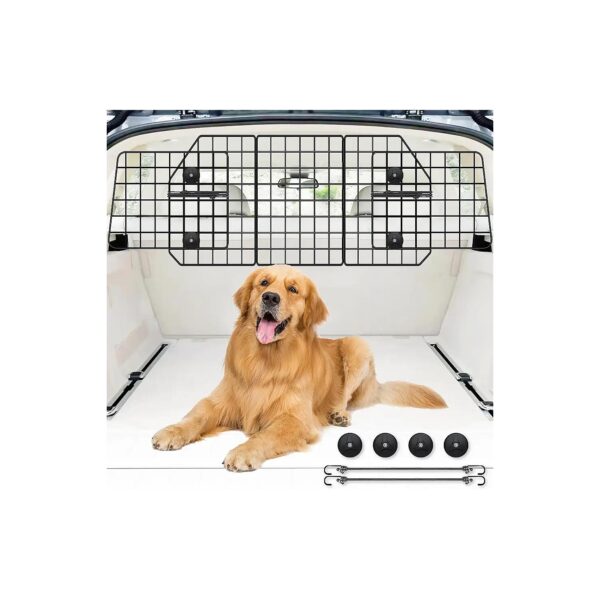 Heavy Duty Dog Car Barrier Black Steel Wire Mesh Barrier for Cargo Area 6" to 6