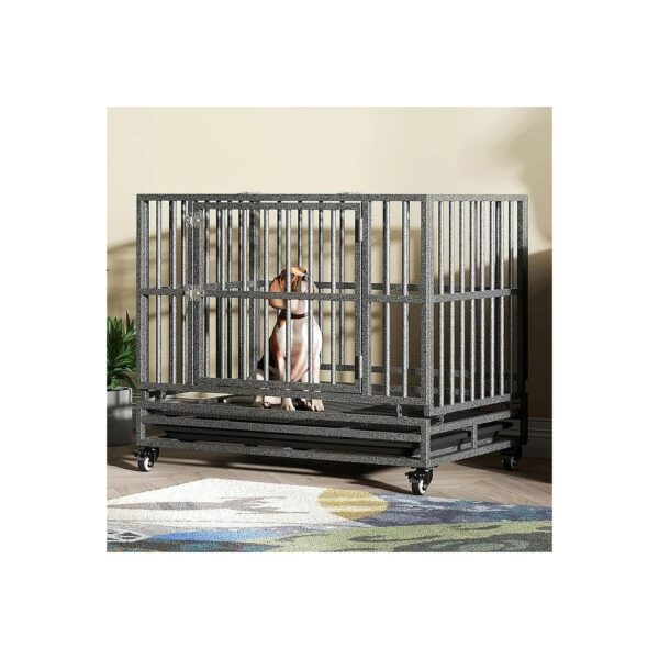 Heavy Duty Dog Crate Kennel with 8mm Pipe Thickness and Removable Tray