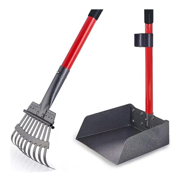 Heavy Duty Dog Pooper Scooper for Yard Grass Use with 6x6 Tray