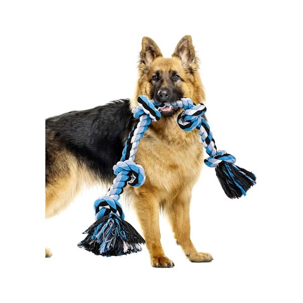 Heavy Duty Dog Rope for Large and Medium Dogs with 5 Knots for Easy Chewing and Biting