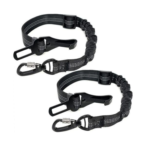 Heavy Duty Dog Seatbelt for Cars with Latch Bar and Seatbelt Buckle