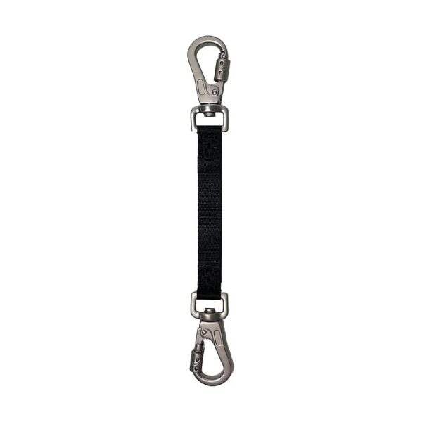 Heavy Duty Double Ended Collar Backup Clip with Lockable Safety Clip for Prong Collar