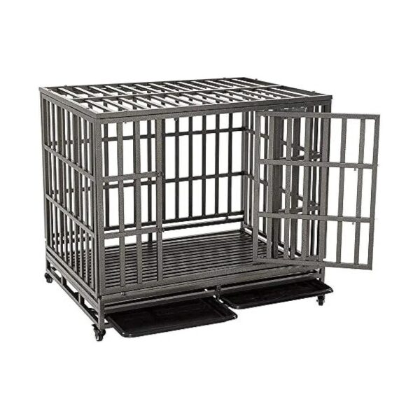 Heavy Duty Metal Dog Kennel with Secure Lock and Optimal Ventilation