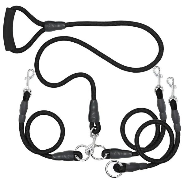 Heavy Duty No Tangle 360deg Swivel Multiple Dog Leash for Two or Three Dogs